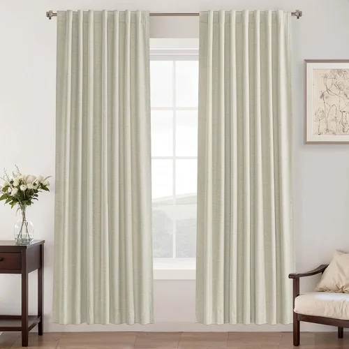 Miniatura 54 de UHITECH Cortinas opacas de 35 pulgadas de largo para sala de estar, 2 paneles, cortina opaca corta para cocina para ventanas pequeñas, cortinas