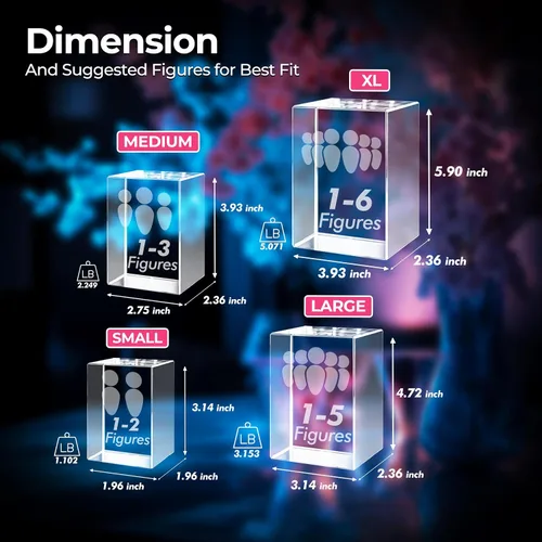 Miniatura 3 de 3D innovation Foto de cristal 3D, regalos conmemorativos personalizados para mamá, papá, esposa, hombres, mascotas, imagen de vidrio personalizada