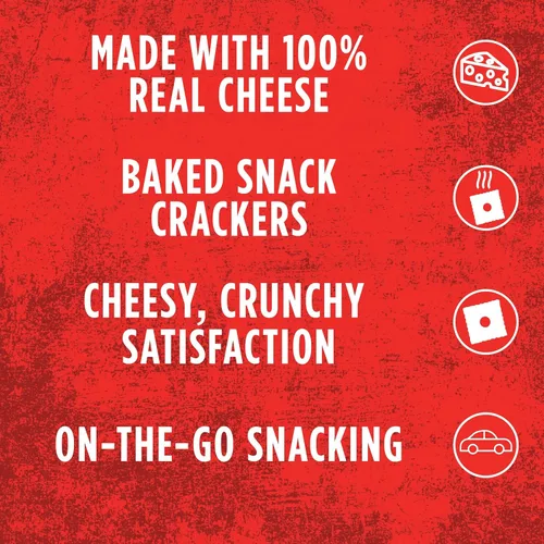 Miniatura 8 de Cheez-It Galletas de queso, galletas horneadas, aperitivos para el almuerzo, originales (6 bolsas)
