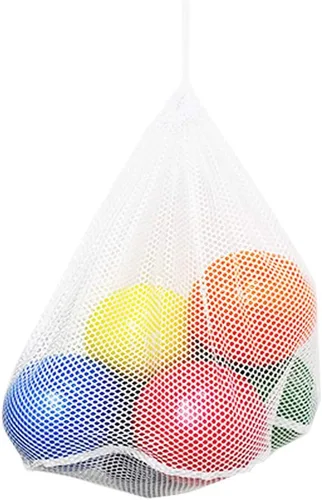 Miniatura 7 de Juego de 6 bolas de espuma para dodgeball – Piel suave, rebote bajo, juego de 6 con bolsa de almacenamiento de malla para niños y adultos