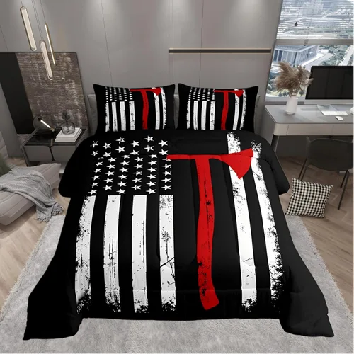 Miniatura 30 de Castle Fairy Juego de edredón con bandera a cuadros en blanco y negro para niños, niñas, mujeres y adultos, edredón con temática de carreras, juego