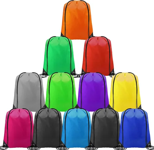Bolsas con cordón, mochila con cordón a granel para mujeres, hombres y niños, tamaño grande, saco trasero de cuerda, MultiColor1, 16In x13In, Viajar