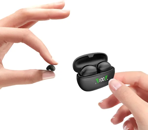 Miniatura 7 de Xmenha Mini auriculares inalámbricos invisibles, ocultos para el trabajo, auriculares Bluetooth micro diminutos para orejas pequeñas, discretos