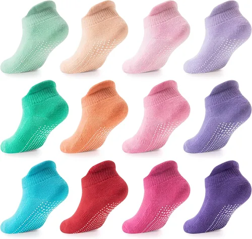 Miniatura 8 de LA ACTIVE Calcetines con agarre antideslizante para tobillos para niños y niñas con suela antideslizante para bebés, niños pequeños y niños