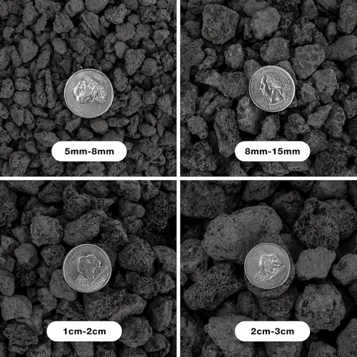Miniatura 2 de Onlyfire Piedras de lava volcánica Black Lava Rock de 10 libras para fogatas de interior y exterior, chimeneas, parrilla de gas y paisajismo, 0.2 a