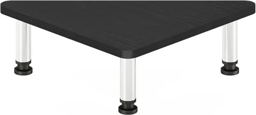 Miniatura 7 de Furinno Turn-N-Tube - Soporte elevador para monitor de esquina con tubos de acero inoxidable, Americano