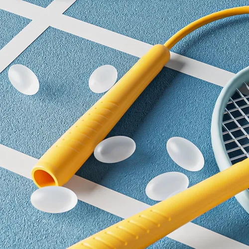 Miniatura 5 de Cuerdas de saltar para niños, cuerda de saltar ajustable para niños con asas de ABS y cuerda de PVC para niños, estudiantes y niños pequeños Amarillo