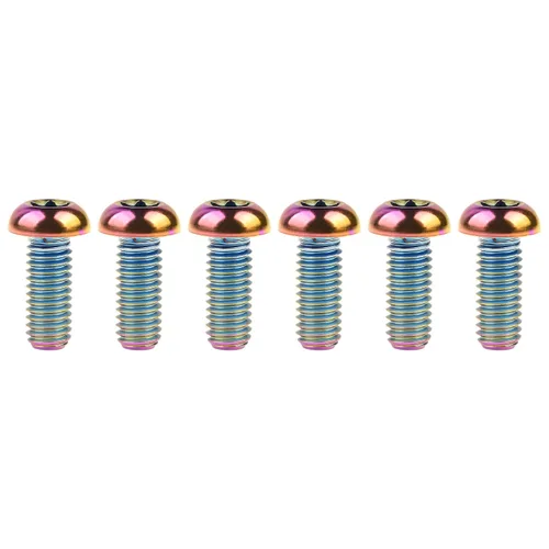 Miniatura 29 de Cabeza de botón de titanio Torx M5 M6 M8 x10 12 15 20 25 30 35 1.575 in para bicicleta, motocicleta, automóvil, tornillos paquete de 6