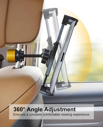 Miniatura 4 de LINCO Soporte para tablet para asiento trasero – Soporte ajustable para iPad para coche – Soporte de tableta de coche para viajes – Se adapta a