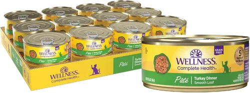 Miniatura 21 de Wellness Complete Health Paté Alimento Húmedo para Gatos Adultos, Natural, Rico en Proteínas, Sin Granos, 3 Onzas, Paquete de 24, (Pollo)