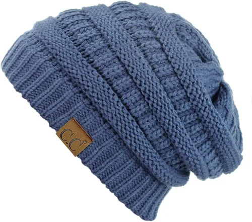 Miniatura 215 de C.C Trendy Warm Chunky Soft Stretch Cable Knit Beanie