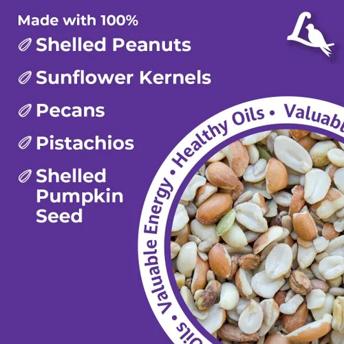 Miniatura 4 de Lyric Delite Semillas de aves silvestres – Mezcla de alimentos para pájaros sin desperdicios con nueces y semillas sin cáscara – Atrae banderines