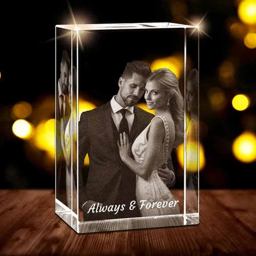 Miniatura 12 de Foto de cristal 3D personalizada, regalos personalizados para mujeres, esposa, hombres, ella, él, regalo personalizado de Navidad y celebraciones
