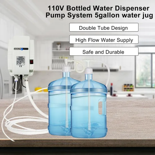 Miniatura 5 de Dispensador de Bomba de Agua Embotellada Sistema de Doble Entrada 110V Bomba Eléctrica de Agua Potable de Gran Flujo 3.8L 5 Galones Dispensador
