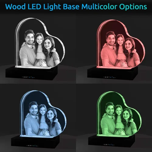 Miniatura 4 de ArtPix 3D Foto de cristal, regalos personalizados para mujeres, hombres, esposa, marido, mamá, grandes regalos personalizados con tu propia foto