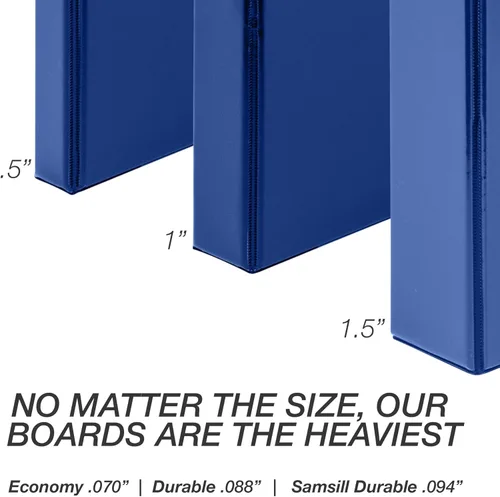 Miniatura 441 de Samsill - Carpeta duradera de 5 pulgadas, fabricada en los Estados Unidos, con anillos en D, transparente y personalizable, color blanco