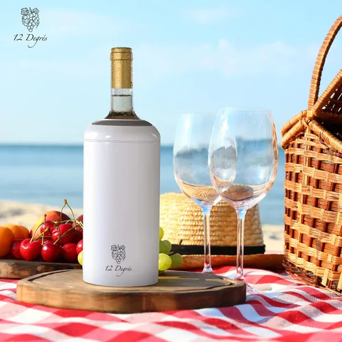 Miniatura 8 de Juego de Enfriador de Vino 12 Degrés - Regalos de Vino Perfectos para Mujeres y Hombres - Enfriador de Vino Aislado de Acero Inoxidable con Bomba