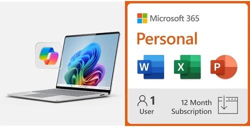 Microsoft Surface Laptop (2024), Windows 11 Copilot+ PC, pantalla táctil de 13.8 pulgadas, Snapdragon X Plus (10 núcleos), 16 GB de RAM,