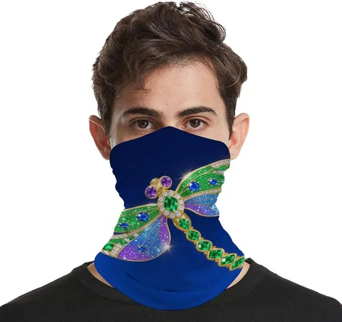 Miniatura 4 de Green Beauty Dragonfly Neck Gaiter Breathable & Moisture-Wicking Face Mask Bandana Balaclava Sun Protection Face Cover Scarf Lightweight Seamless