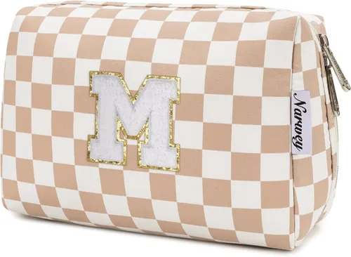 Miniatura 108 de Narwey Bolsa de maquillaje con inicial, regalos de graduación para adolescentes, niñas, niños y adolescentes, cosas de moda de 6 a 18 años, bolsa