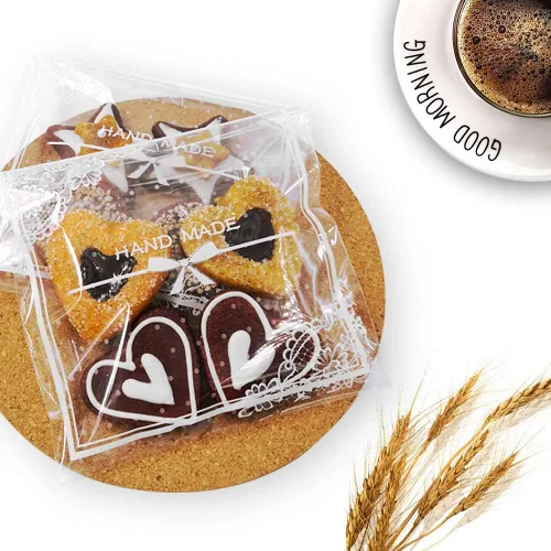 Miniatura 8 de 200 bolsas de celofán transparentes con lazo de encaje, bolsa de celofán, bolsa de regalo de fiesta para panadería, dulces, galletas A Hecho a mano