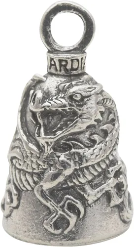 Miniatura 17 de Guardian Bell Animals Good Luck Bell w/Keyring & Black Velvet Gift Bag Motorcycle Bell Lead-Free Pewter Made in USA Pie Grande/Yeti
