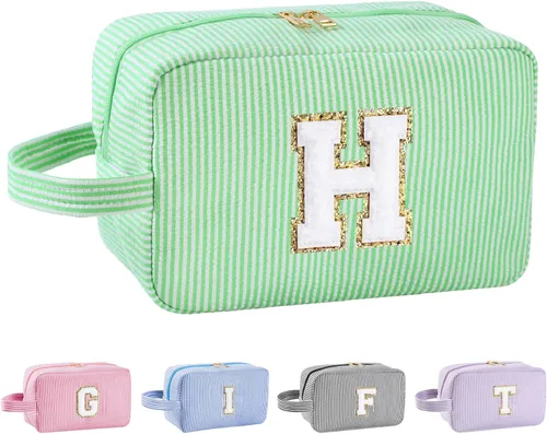 Miniatura 60 de Regalos personalizados para mujeres, bolsa de maquillaje con inicial, bolsa de maquillaje de viaje, bolsa de cosméticos, bolsa de artículos
