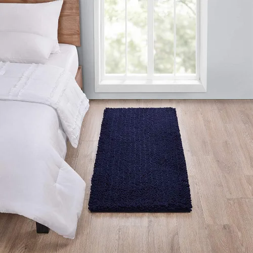 Miniatura 339 de Walensee Alfombra de baño antideslizante (24x17 pulgadas, rosa polvoriento) absorbente de agua, súper suave, lanuda de felpilla, lavable a máquina