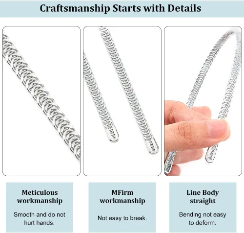 Miniatura 4 de BENECREAT 24 piezas de corsé de metal en espiral de 10 pulgadas, varillas de modelado de acero en espiral, corsé en espiral para corsés, costura
