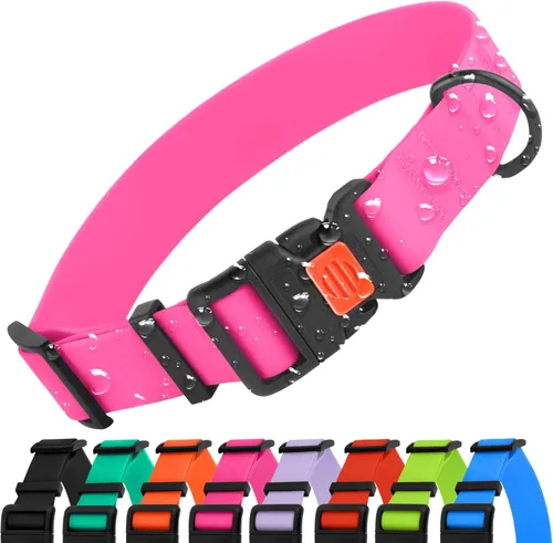 Miniatura 13 de CollarDirect Collar de perro impermeable - Collar de silicona, plástico, resistente al olor, fácil de limpiar, para perros grandes, medianos y Verde