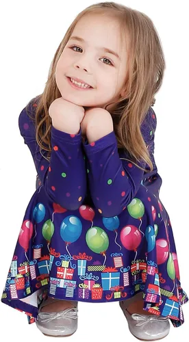 Miniatura 2 de LaBeca - Vestido sin mangas o de manga larga para niñas, vestidos informales con diseño de unicornio o sirena para niñas pequeñas o grandes