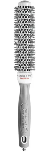Olivia Garden Cerámica + Ion Speed XL – Cepillo térmico redondo extra largo – No eléctrico – Cepillo profesional para cabello normal a grueso