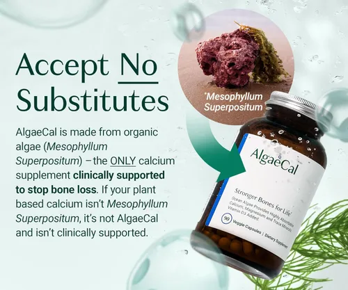 Miniatura 3 de ALGAECAL - Suplemento de calcio a base de plantas con vitamina D3 (1000 UI) para fortaleza ósea, contiene 13 minerales que apoyan la salud ósea
