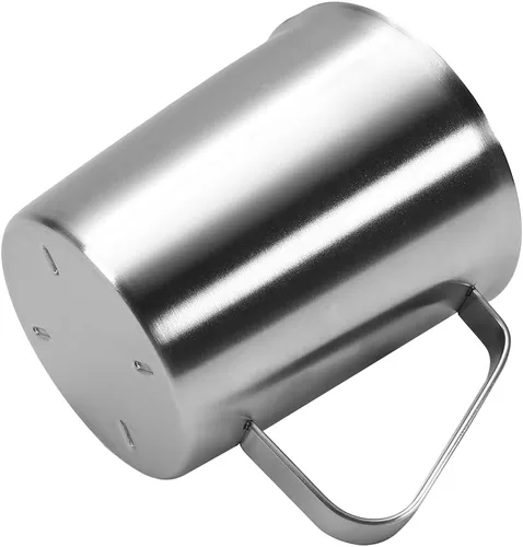 Miniatura 3 de Bettomshin 1 taza medidora métrica de 16.9 fl oz, taza medidora de acero inoxidable, taza de espuma de leche con marca y asa, tazas de mezcla