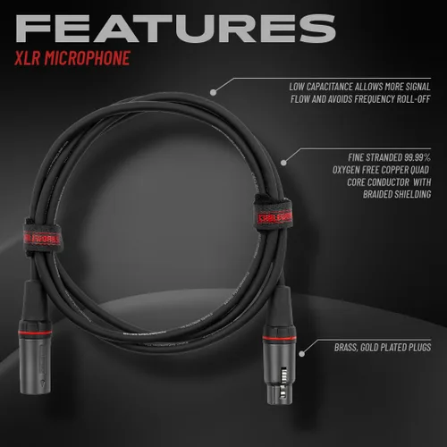 Miniatura 2 de Cableworks Por Gator Cases Headliner Series Premium 3 Foot XLR Cable de micrófono (GCWH-XLR-03)