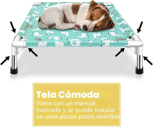 Miniatura 4 de Cama elevada para perros pequeños, uso en interiores y exteriores para mascotas pequeñas