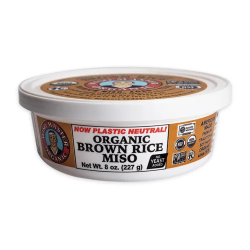 Miniatura 10 de Miso Master Miso orgánico de garbanzos, sin soja, sin gluten, orgánico, sin OMG, vegano, kosher, pasta de miso blanca vegana, tubo de 16 onzas