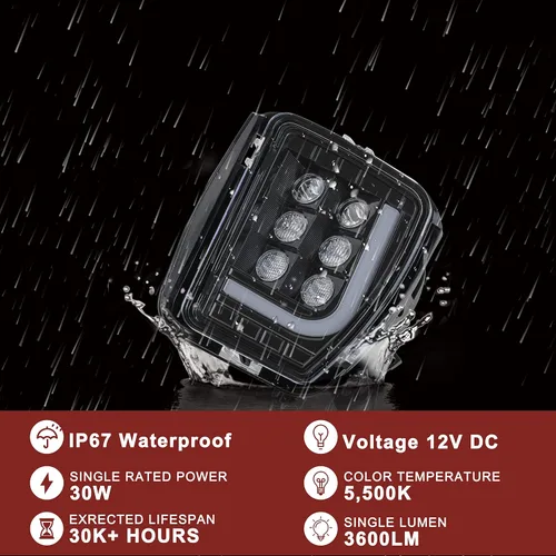 Miniatura 5 de Luces antiniebla LED con luces de circulación diurna para Dodge Ram 1500 2013-2018, montaje de lámparas antiniebla Plug & Play para camioneta