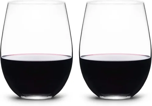 LUXU Vasos sin tallo (juego de 2) de 20 onzas, copas de vino transparentes, vasos de whisky de cristal, copas de agua grandes, cristalería para