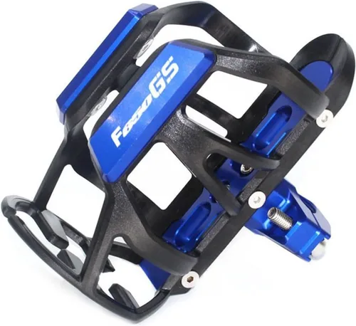 Para F 650 GS para BMW para F650GS para F650 GS Moto CNC aleación de aluminio bebida botella de agua bebida taza titular (color : azul)