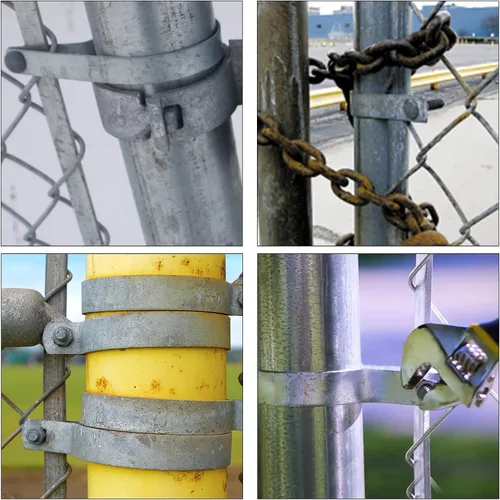 Miniatura 7 de Bisagra de poste de puerta de valla de enlace de cadena de 1-3/8 pulgadas, cerca galvanizada, 4 piezas para marcos de panel de tubería de 1.2