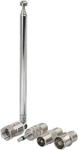 Miniatura 2 de Kit de Antena Telescópica Superbat FM 75 Unbal Conector Tipo F para Radio DAB, Reemplazo de Antena para TV, Radio AM, FM, Receptor Estéreo Bose