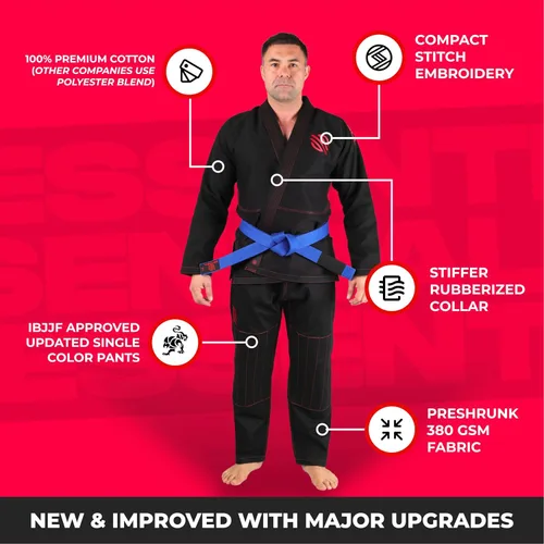 Miniatura 22 de Sanabul Essentials V.2 Ultra Light BJJ Jiu Jitsu Gi (ver guía especial de tallas)