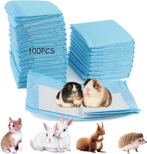 Miniatura 9 de Almohadillas desechables para orina de conejo, 50 almohadillas para orina de mascotas de 17.7 x 23.6 pulgadas, forro de carbono negro, cojín súper
