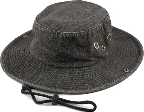 Miniatura 12 de The Hat Depot - Sombrero de safari, de algodón lavado a la piedra, de ala ancha, plegable, doble cara y sombrero de pesca 2. Algodón - Oliva
