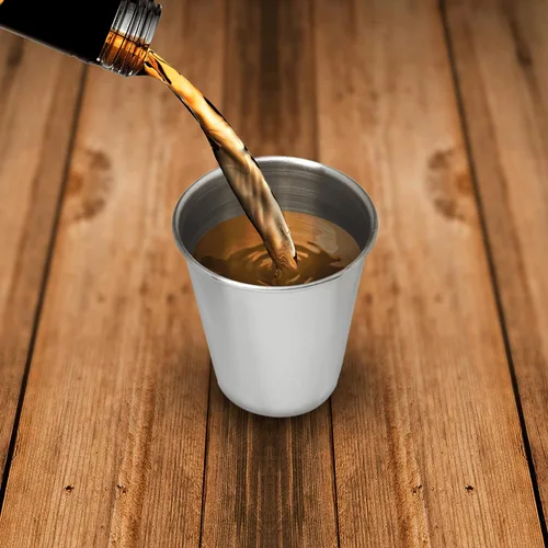 Miniatura 6 de DISCOUNT PROMOS Vasos de chupito de metal de 2.5 onzas, juego de 10, paquete a granel, ideal para bodas, cumpleaños, fiestas, acero inoxidable