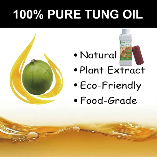 Miniatura 2 de Aceite Tung puro de 16 onzas para acabado de madera, sellador de madera para interiores y exteriores, favorecido por artesanos, aceite Tung