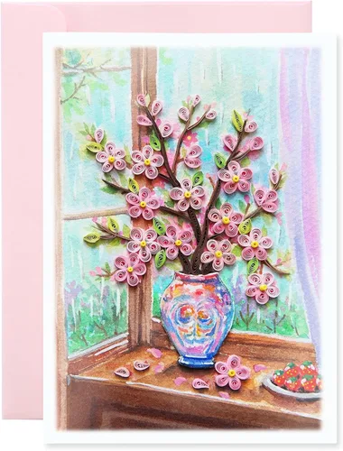 Miniatura 10 de KingKraft Tarjeta de felicitación de pájaro del paraíso Quilling, tarjeta de cumpleaños, tarjeta de aniversario para esposa, marido, tarjeta