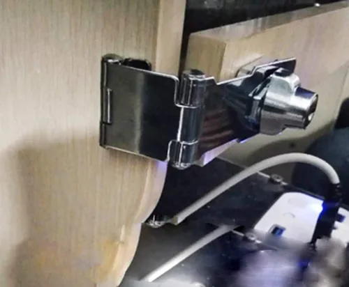 Miniatura 5 de WANLIAN Cerradura de seguridad oculta de alta resistencia, 2 piezas de doble bisagra con llave, enlace flexible, acero inoxidable y aleación