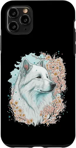 Miniatura 11 de iPhone 15 Samoyed Cherry Blossom Dog Japanese Sakura Flower Case